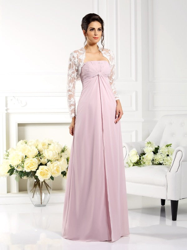 A-Line Strapless Chiffon Sleeveless Dress - Chloe Dress