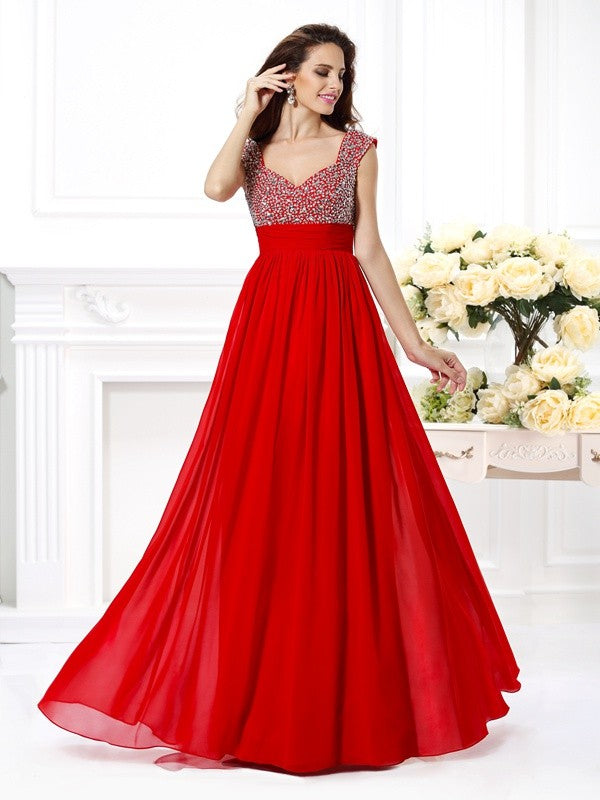 A-Line Chiffon Sleeveless Dress - Chloe Dress