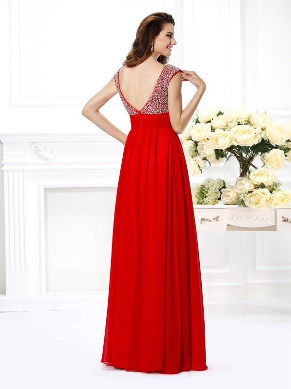 A-Line Chiffon Sleeveless Dress - Chloe Dress