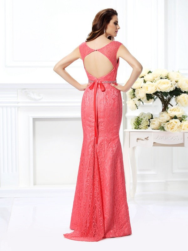 Mermaid Lace Sleeveless Tea-Length Dress - Chloe Dress