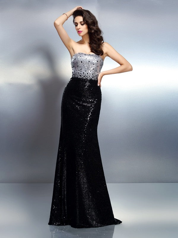 Mermaid Strapless Sequin Sleeveless Dress - Chloe Dress