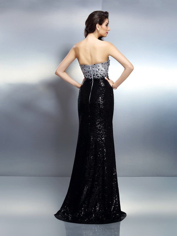 Mermaid Strapless Sequin Sleeveless Dress - Chloe Dress