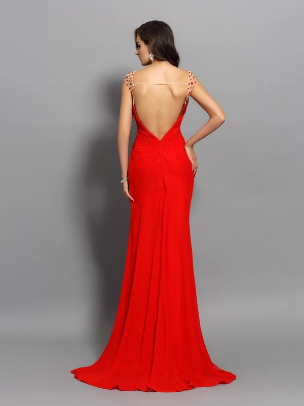 Mermaid Chiffon Sleeveless Dress - Chloe Dress
