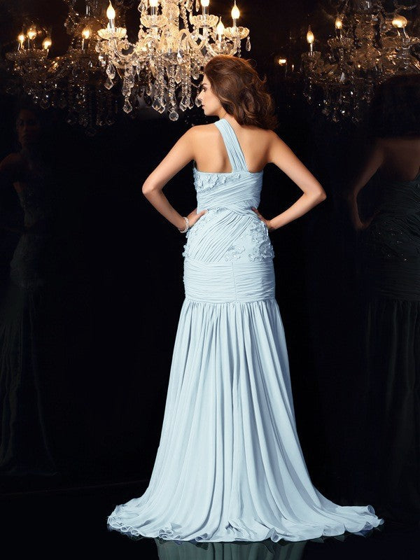 Mermaid One-Shoulder Chiffon Sleeveless Dress - Chloe Dress
