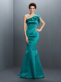 Mermaid One-Shoulder Satin Sleeveless Dress - Chloe Dress