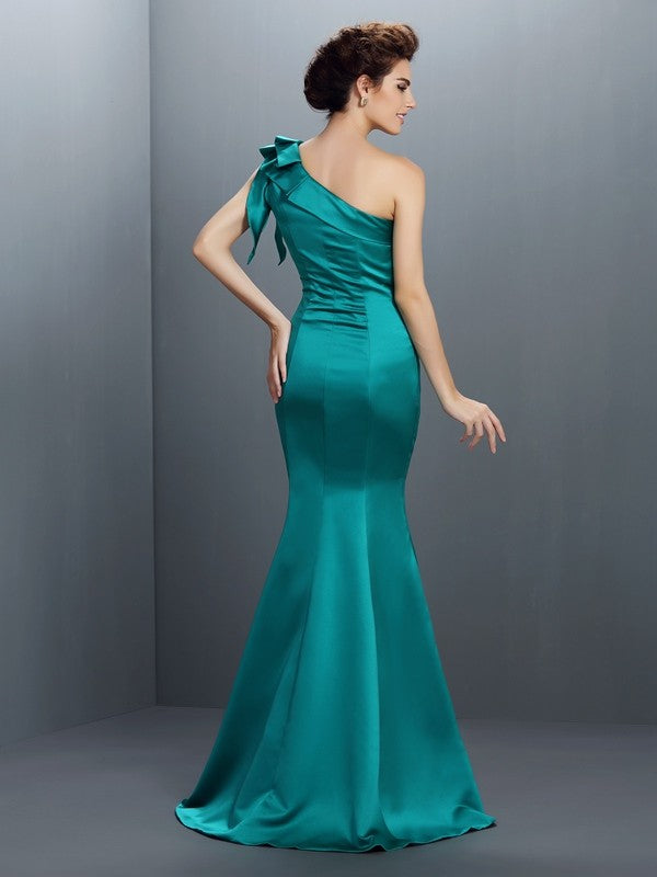 Mermaid One-Shoulder Satin Sleeveless Dress - Chloe Dress
