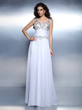 A-Line Chiffon Sleeveless Rhinestone Dress - Chloe Dress