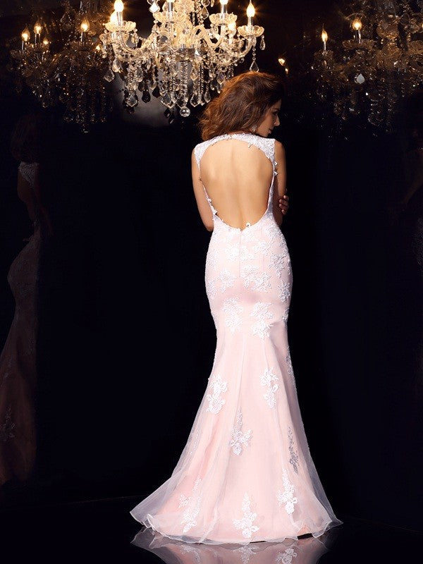 Mermaid Satin Sleeveless Train Dress - Chloe Dress