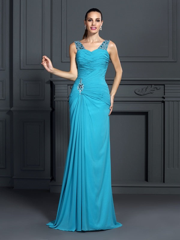 Mermaid Chiffon Sleeveless Ruffled Dress - Chloe Dress