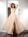 A-Line Chiffon Sleeveless Ruffled Dress - Chloe Dress