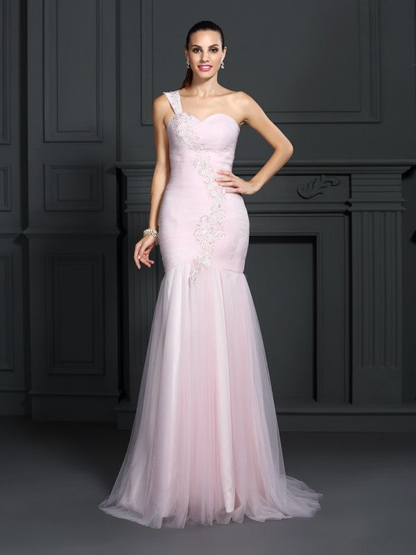 Mermaid One-Shoulder Satin Sleeveless Dress - Chloe Dress
