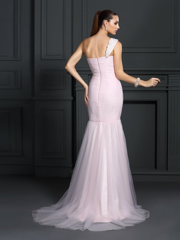 Mermaid One-Shoulder Satin Sleeveless Dress - Chloe Dress