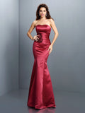 Mermaid Strapless Satin Sleeveless Dress - Chloe Dress