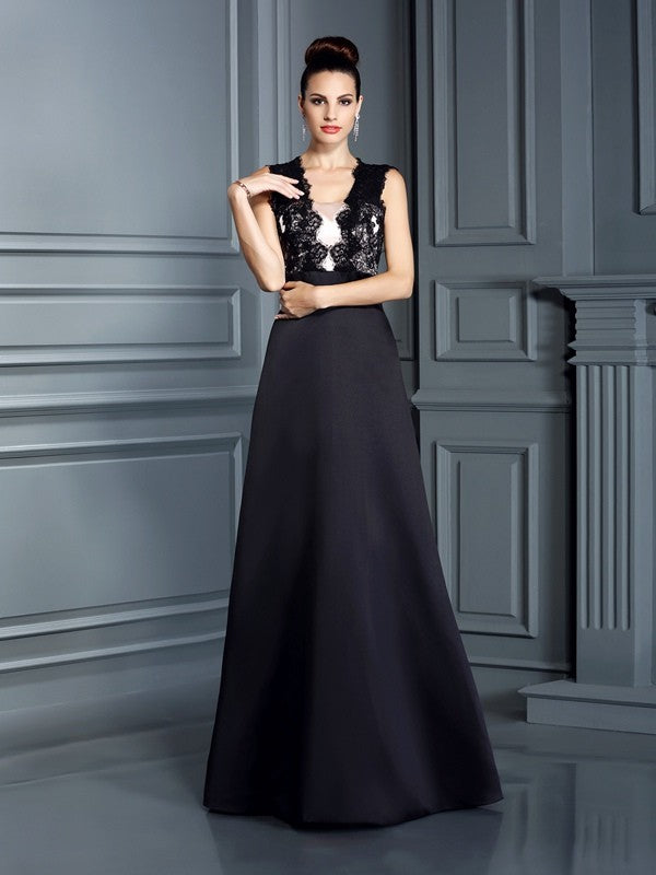 A-Line Satin Sleeveless Dress - Chloe Dress