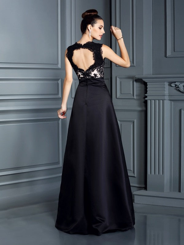 A-Line Satin Sleeveless Dress - Chloe Dress