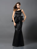 Mermaid One-Shoulder Satin Sleeveless Dress - Chloe Dress