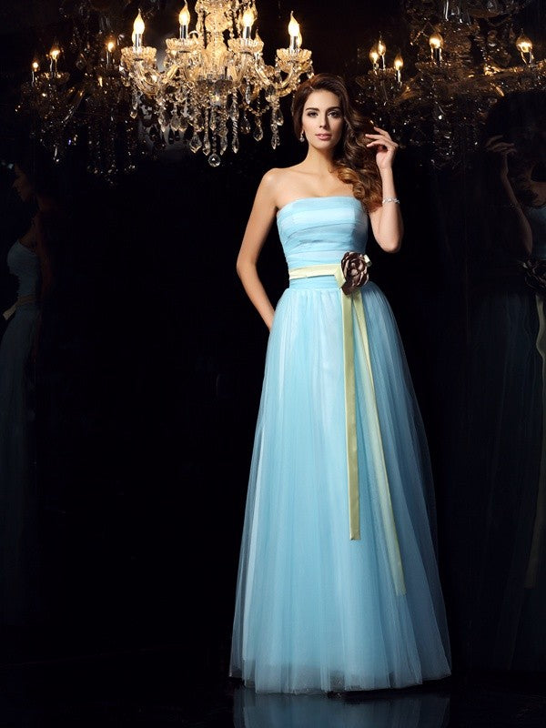 Ball Gown Strapless Satin Sleeveless Gown - Chloe Dress