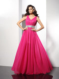 A-Line V-Neck Chiffon Sleeveless Dress - Chloe Dress