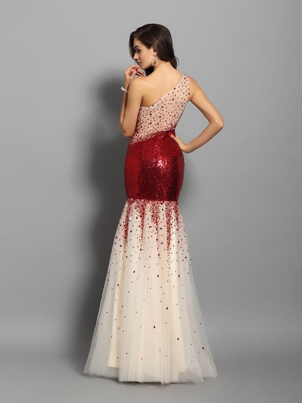 Mermaid One-Shoulder Sequin Sleeveless Dress - Chloe Dress