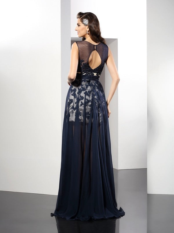 A-Line Satin Sleeveless Dress - Chloe Dress