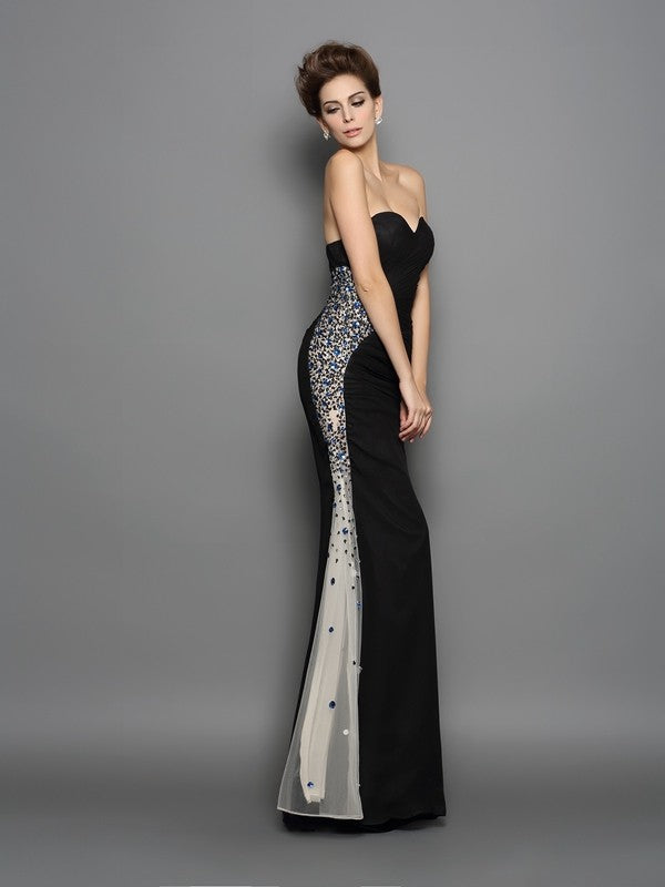 Mermaid Sweetheart Chiffon Sleeveless Dress - Chloe Dress