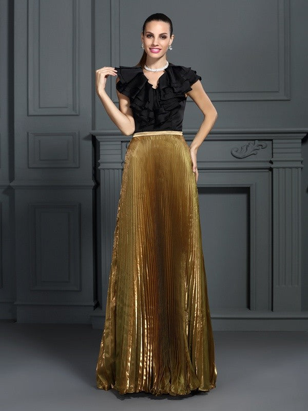 A-Line V-Neck Tulle Sleeveless Pleated Dress - Chloe Dress