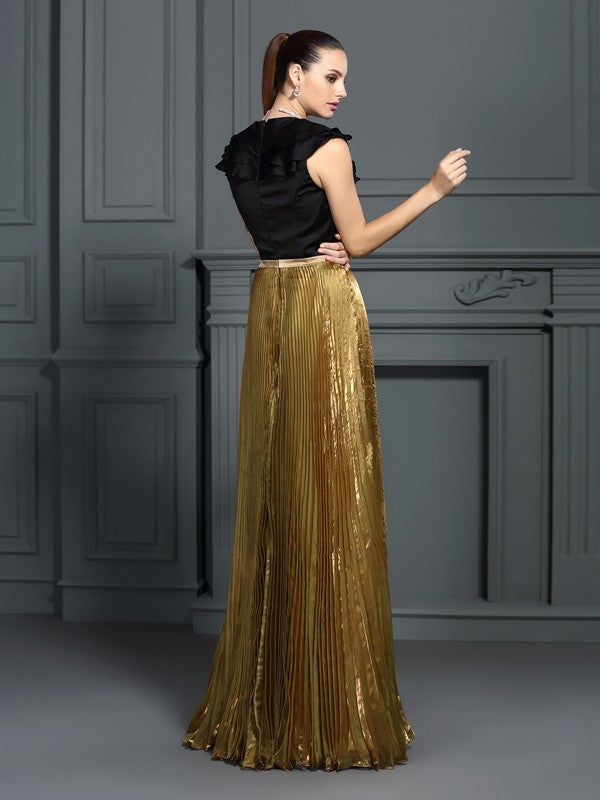 A-Line V-Neck Tulle Sleeveless Pleated Dress - Chloe Dress