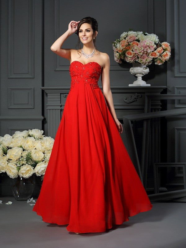 A-Line Sweetheart Chiffon Sleeveless Dress - Chloe Dress