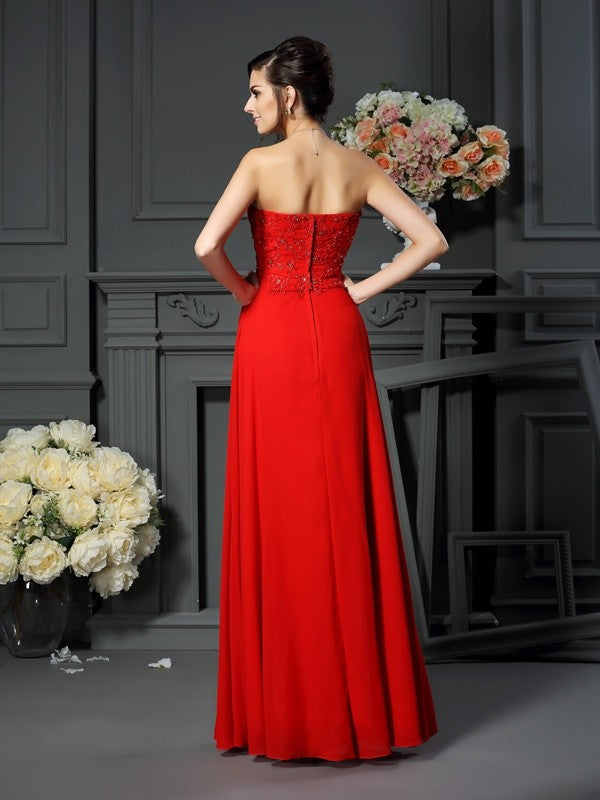 A-Line Sweetheart Chiffon Sleeveless Dress - Chloe Dress