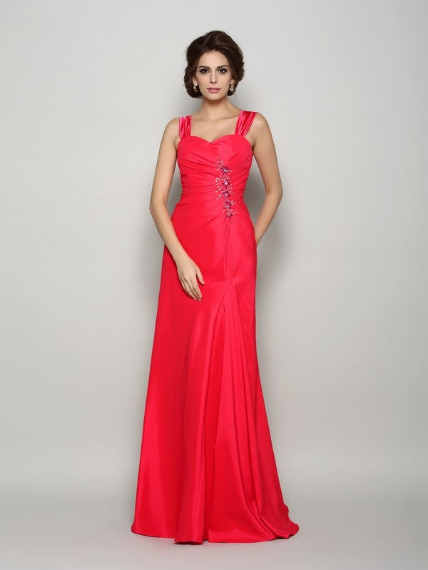 A-Line Satin Sleeveless Applique Dress - Chloe Dress