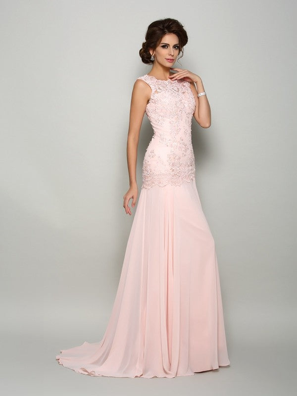 Mermaid Chiffon Sleeveless Dress - Chloe Dress