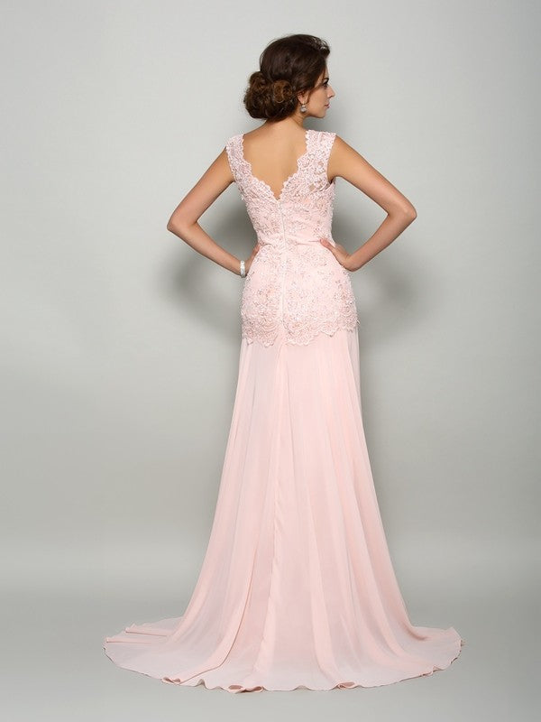 Mermaid Chiffon Sleeveless Dress - Chloe Dress