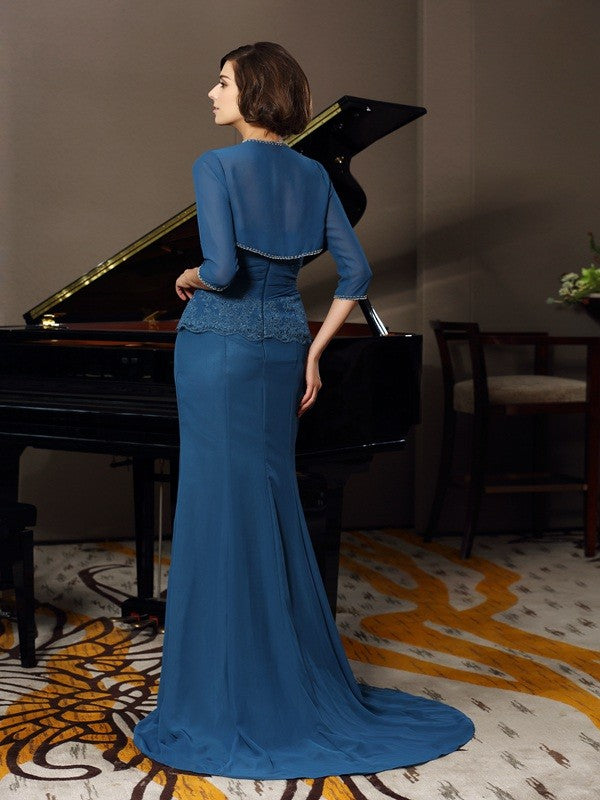 Mermaid Sweetheart Chiffon Sleeveless Applique Dress - Chloe Dress