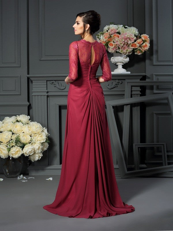 A-Line Chiffon Applique Dress - Chloe Dress