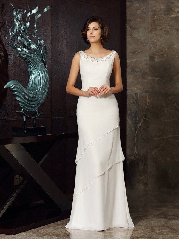 Sheath Chiffon Sleeveless Dress - Chloe Dress