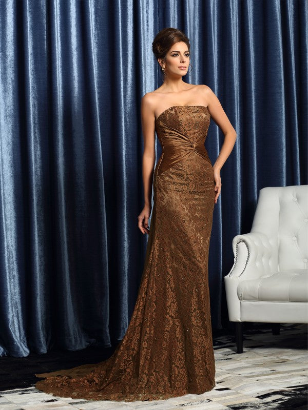 Sheath Strapless Satin Sleeveless Dress - Chloe Dress