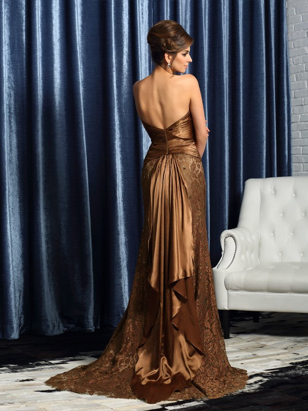 Sheath Strapless Satin Sleeveless Dress - Chloe Dress