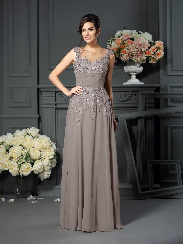 A-Line Chiffon Sleeveless Dress - Chloe Dress