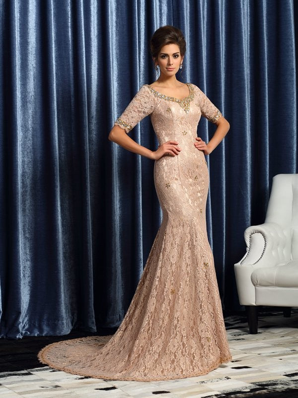 Mermaid V-Neck Satin Dress - Chloe Dress
