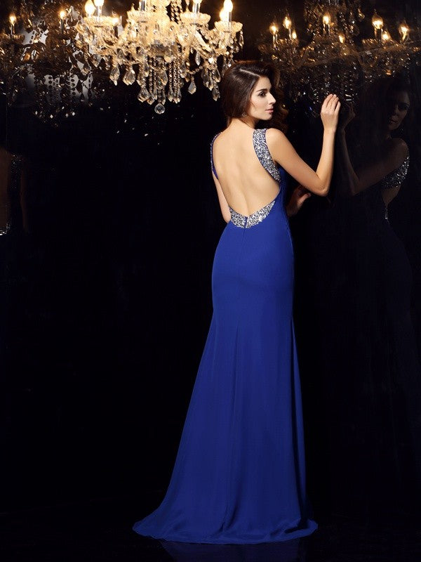 Mermaid Chiffon Sleeveless Dress - Chloe Dress