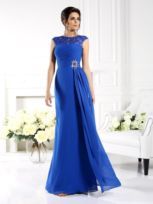 A-Line Chiffon Sleeveless Applique Tea-Length Dress - Chloe Dress