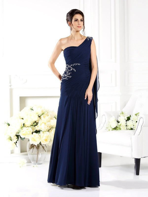Sheath One-Shoulder Chiffon Sleeveless Dress - Chloe Dress