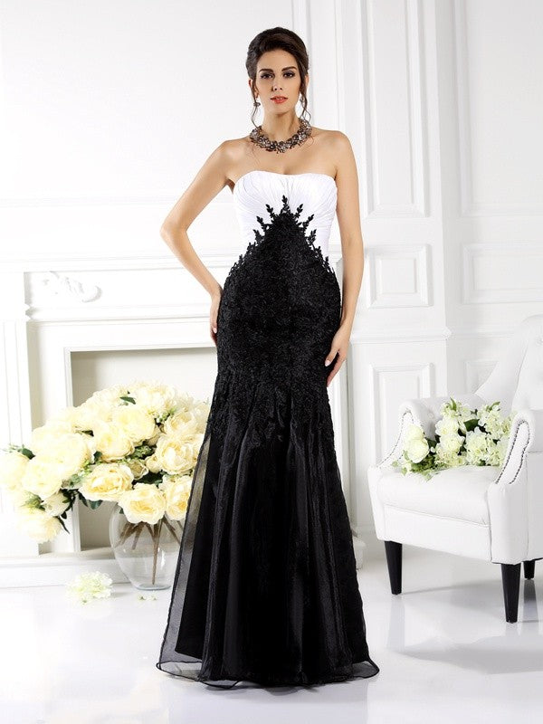 Mermaid Strapless Tulle Sleeveless Applique Dress - Chloe Dress