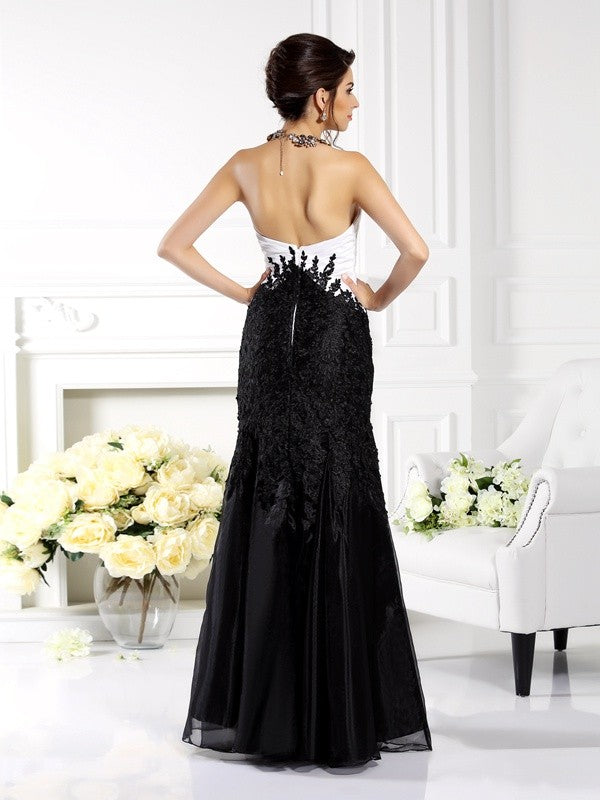 Mermaid Strapless Tulle Sleeveless Applique Dress - Chloe Dress