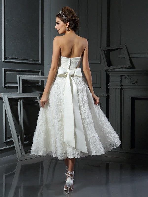 A-Line Sweetheart Lace Sleeveless Mini Wedding Dress - Chloe Dress