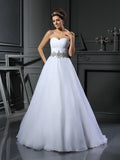 Ball Gown Sweetheart Satin Sleeveless Wedding Gown - Chloe Dress