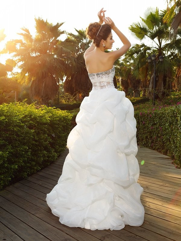 A-Line Sweetheart Organza Sleeveless Wedding Dress - Chloe Dress