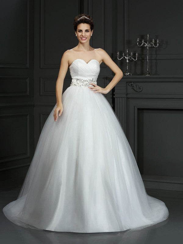 Ball Gown Sweetheart Sleeveless Wedding Gown - Chloe Dress