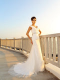 Sheath V-Neck Sleeveless Pleated Wedding Dress - Chloe Dress