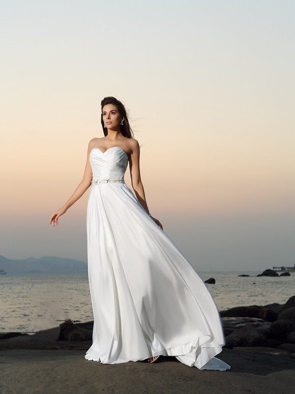 A-Line Sweetheart Sleeveless Wedding Dress - Chloe Dress